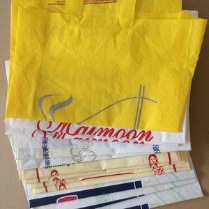 - 14 x New & used supermarket plastic strong spacious shopping reusable bags